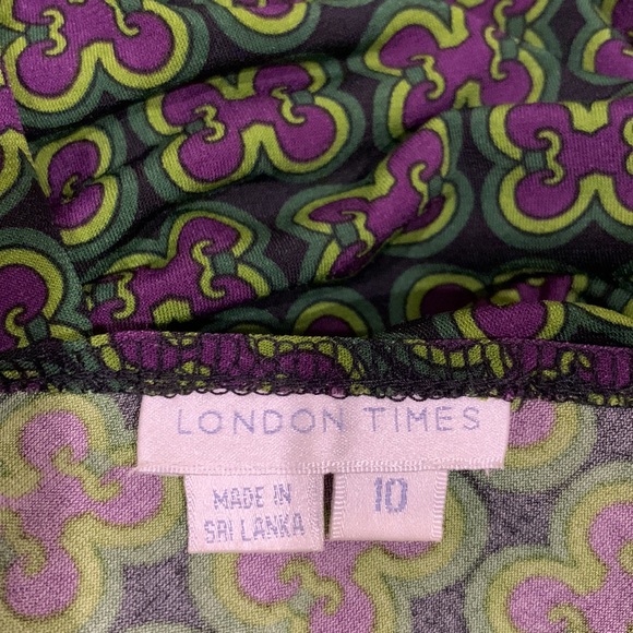 London Times Faux Wrap Dress - Picture 15 of 16